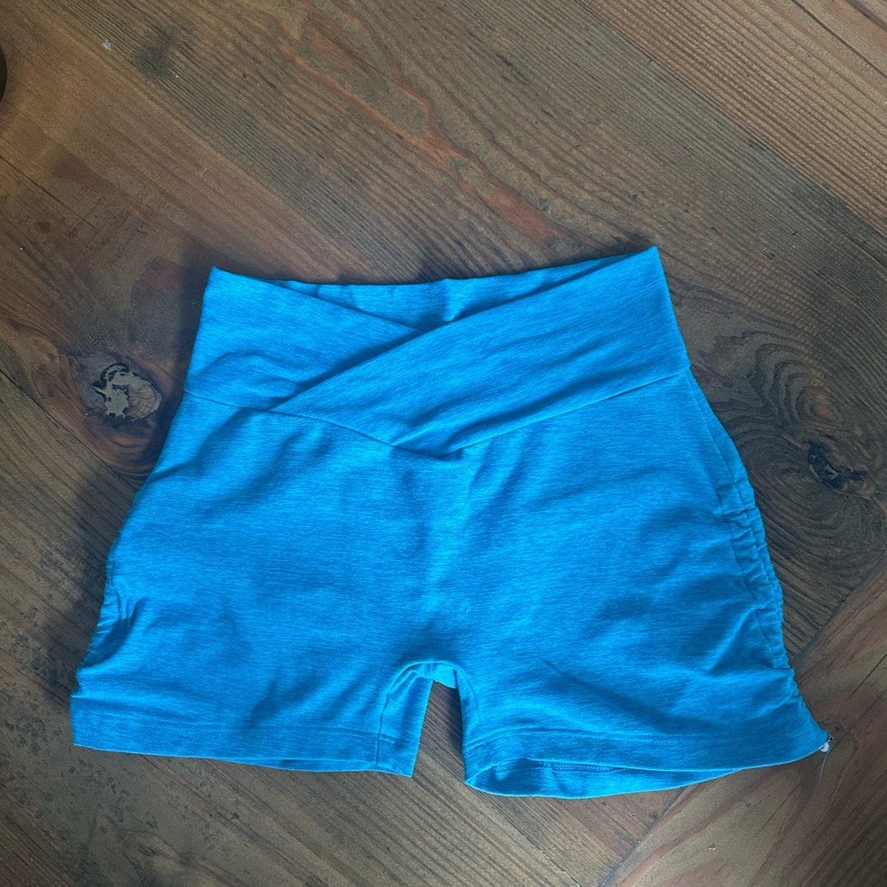 Bombshell Sportswear Toggle Blue Sports Workout Shorts XS